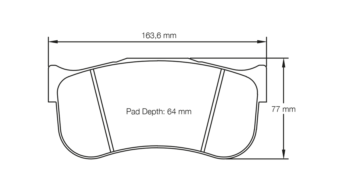 PAGID 8103-RST2E Brake Pads for Brembo Type B28 family; 6 piston D64 wide Photo-0