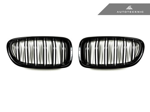AUTOTECKNIC BM-0067-DS-GB Dual-Slats Glazing Black Front Grilles - F10 5-Series Photo-0