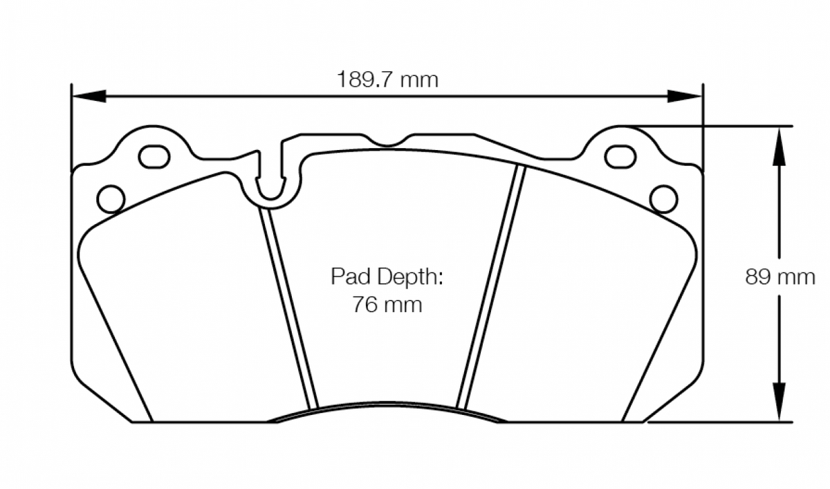 PAGID 8239-RSL29 Front Brake Pads for RSL 29 FORD Mustang Shelby GT350 (6 piston Brembo caliper / 15.5" disc) Photo-0