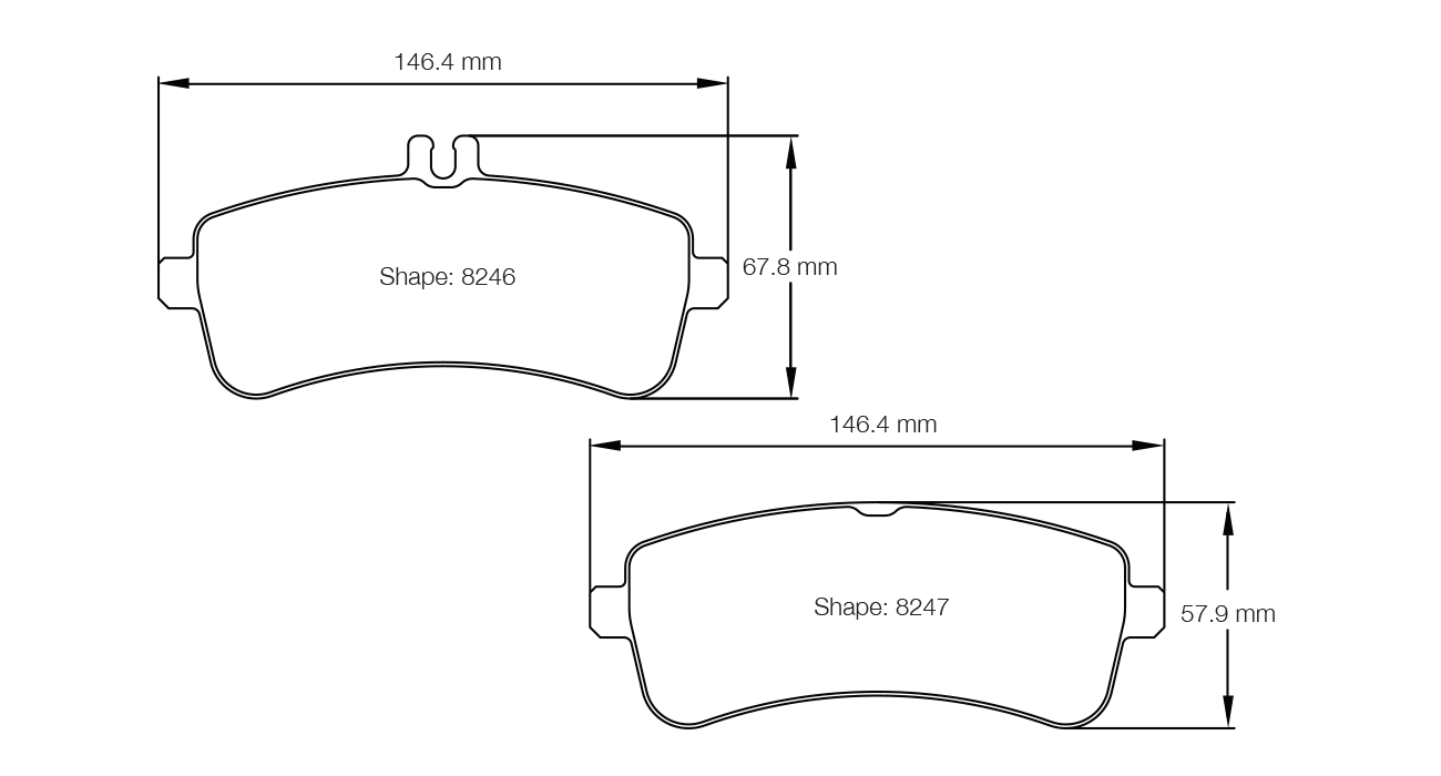 PAGID 8246-RSC1 Rear brake pads RSC1 MERCEDES-Benz AMG GT/GT-R/C63 Photo-0 
