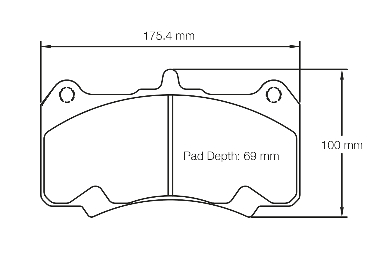 PAGID 8258-RSL1 Brake pads RSL1 AP Racing CP7555 D69 Photo-0