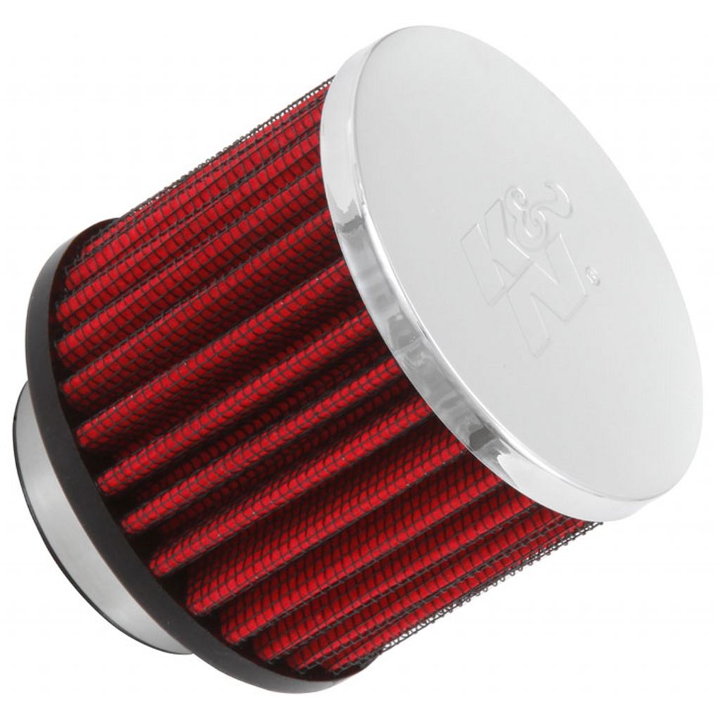 K&N 62-1460 Vent Air Filter/Breather1-1/2" VENT 3"D 2-1/2"H CHROME TOP Photo-0