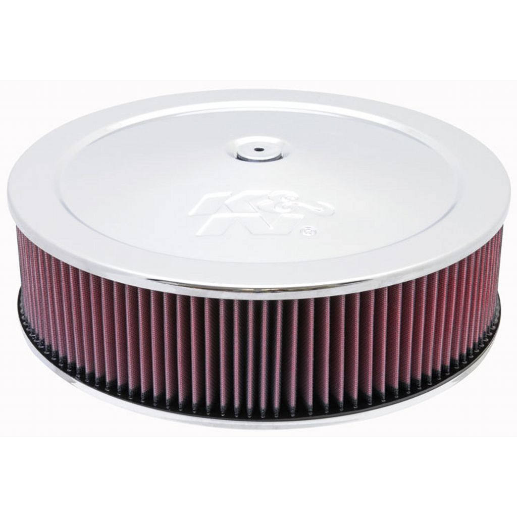 K&N 60-1440 Round Air Filter Assembly 5-1/8",14"X4.12"H, 7/8" DRP B Photo-0