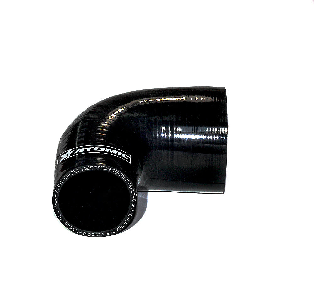 ATOMIC er90-63-57 BLACK Hose Silicone, 90 Degree, Reducer Elbows 63-57 mm Photo-0