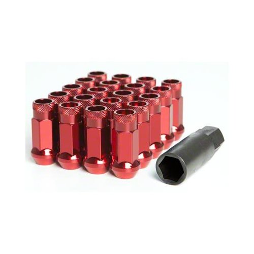 MUTEKI 32905R Lug nuts kit SR48 12x1.25 Chrome Red (Open End) Photo-0