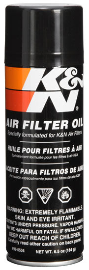 K&N 99-0504 Air Filter Oil - 6.5oz- AerosolFilter OIL; 6.5 OZ AEROSOL SPRAY Photo-0