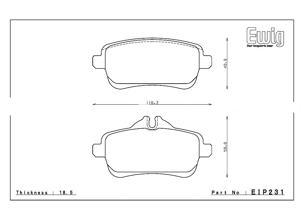 ENDLESS EIP231MX72 Rear brake pads MERCEDES-Benz A45 AMG (W176) Photo-0