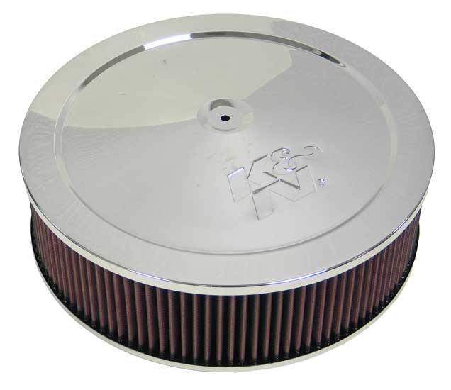 K&N 60-1410 Round Air Filter Assembly 5-1/8 FLG,14"D,1-1/2"O/S FLT B Photo-0