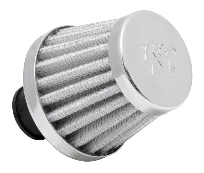 K&N 62-1600WT Vent Air Filter/Breather3/8"-1/2"ID FLG X 2"OD B X 1-3/4"H X 1.5"TP CR Photo-0