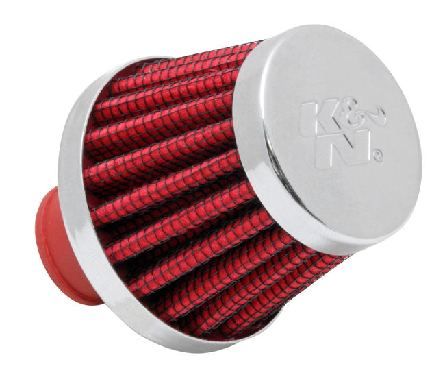 K&N 62-1600RD Vent Air Filter/Breather3/8"-1/2"ID FLG X 2"OD B X 1.5"T X 1-3/4"H, CR Photo-1