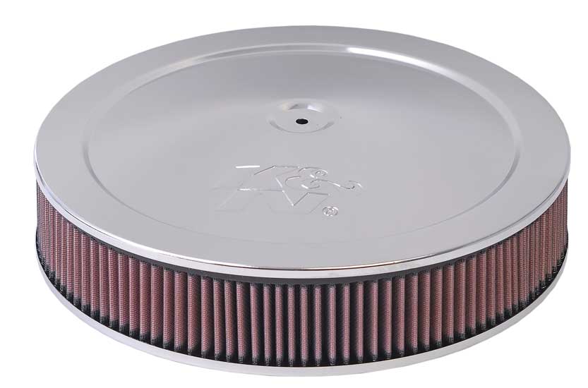 K&N 60-1400 Round Air Filter Assembly 5-1/8"FLG 14"D,1-1/2"O/S FLT B Photo-0