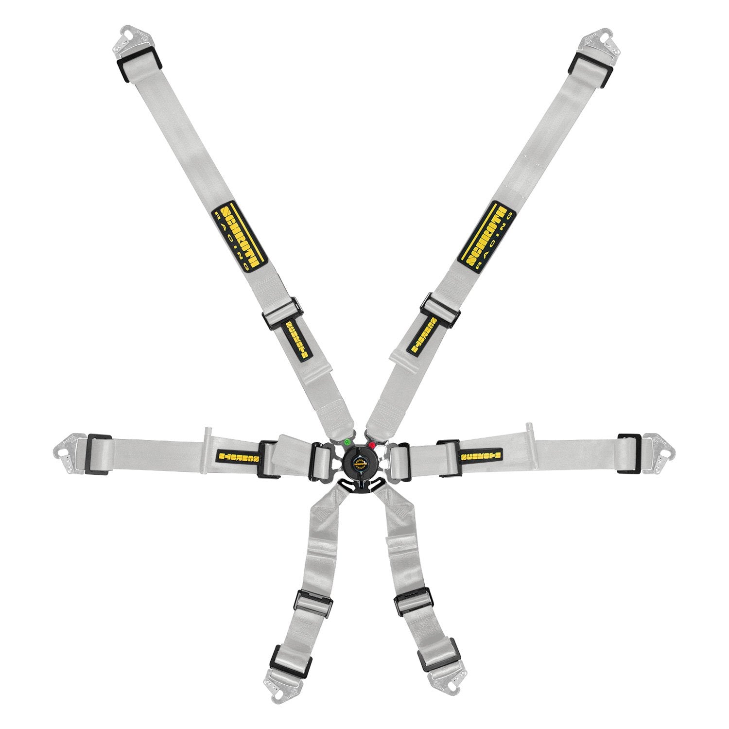 SCHROTH 94530A-9 Seat Belt Flexi 6-point 2“ (50 mm) 2x2 Silver FIA 8853-2016 Photo-0