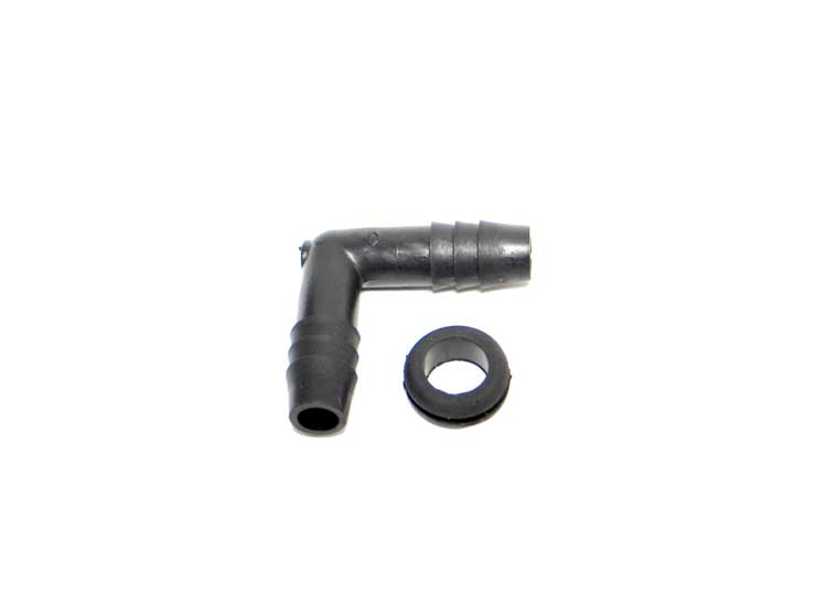 K&N 85-1140 Air Filter Vent KitVENT KIT; 90 DEG, 3/8"FLG, W/GRMT Photo-0