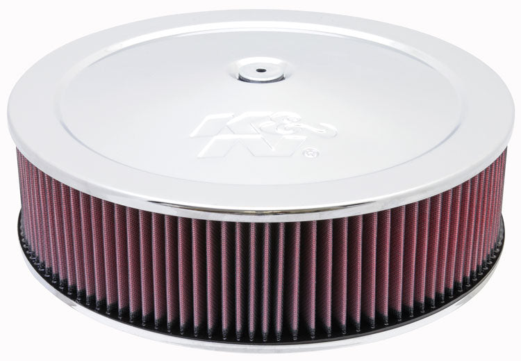 K&N 60-1440 Round Air Filter Assembly 5-1/8",14"X4.12"H, 7/8" DRP B Photo-0