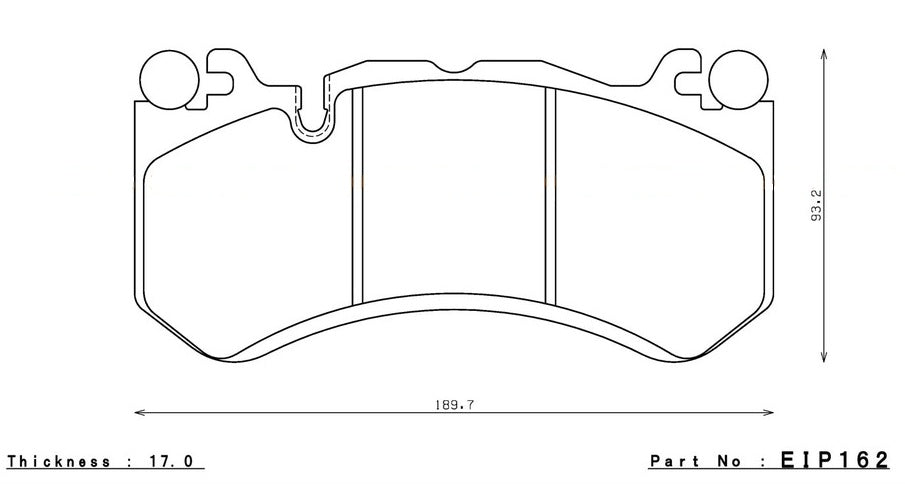 ENDLESS EIP162MX72 Front brake pads AUDI RS6(C6)/MERCEDES-Benz E63/E63/CLS63/SL55/SL63/SL65 Photo-0