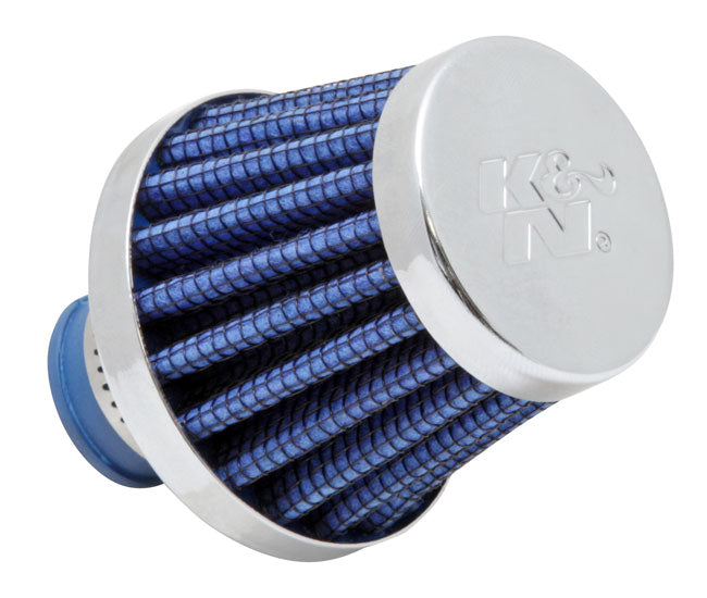 K&N 62-1600BL Vent Air Filter/Breather3/8"-1/2"ID FLG X 2"OD B X 1-3/4"H X 1.5" TP CR Photo-0