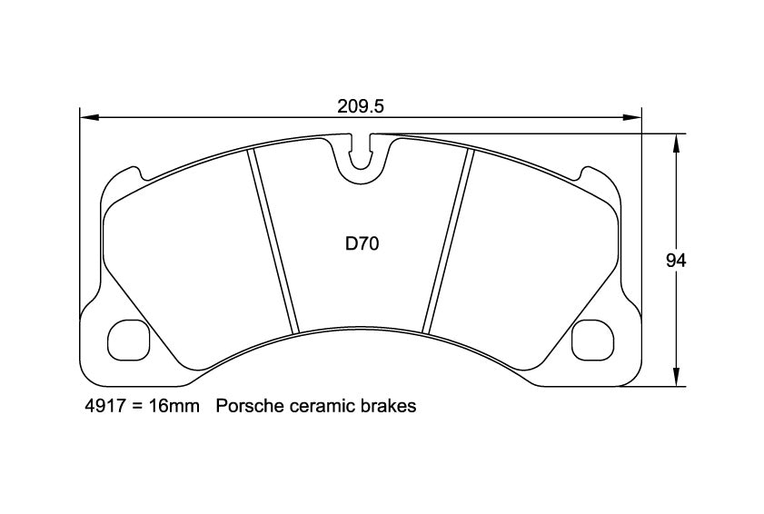 PAGID 4917-RSC1 Front Brake Pads for PORSCHE Panamera PCCB / VW Touareg (ceramic brakes) Photo-0