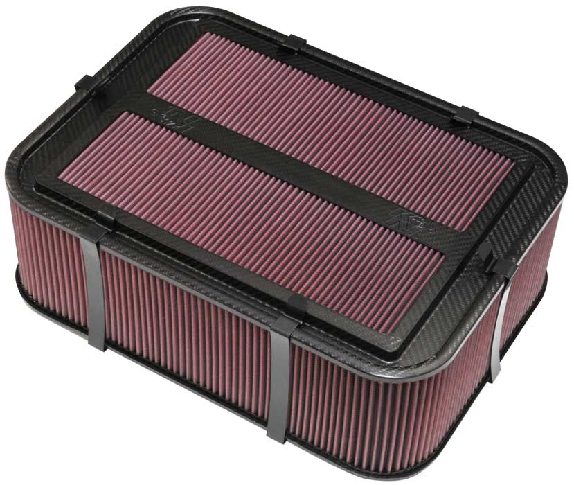 K&N 100-8567 Custom Racing Assembly CARBON FIBER; AIR BOX; LARGE, W/BASE & HARDWARE Photo-0