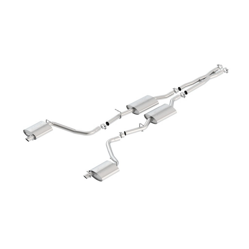 BORLA 140650 Cat Back Exhaust System, Challenger SXT V6-3.6L RWD, Tip №44, 2015-16, sound ATAK Photo-0