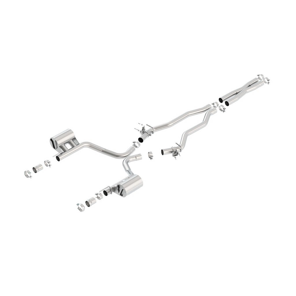 BORLA 140641 Cat Back Exhaust System, Challenger SRT®392 / Scat Pack V8-6.4L RWDWith the system MDS, Tip №44, 2015-16, sound ATAK Photo-0