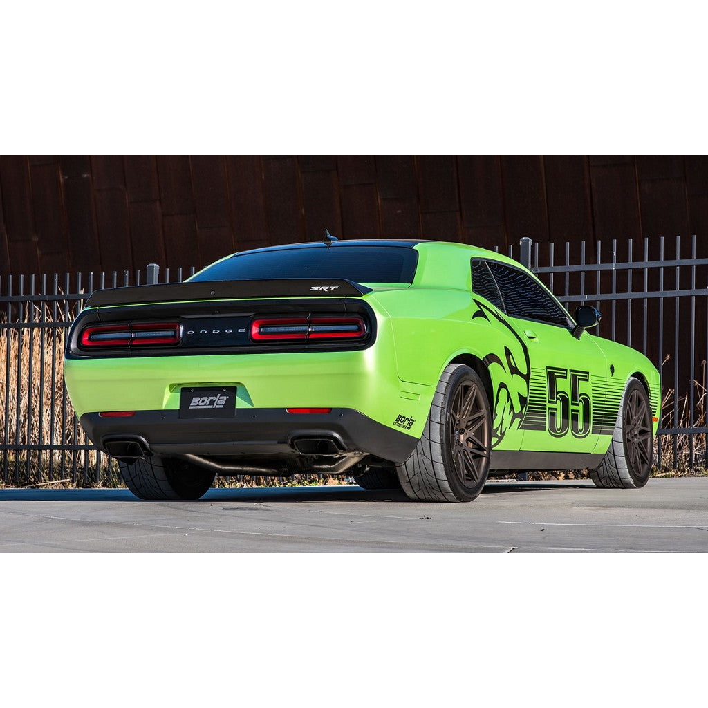 BORLA 140648 Cat Back Exhaust System, Challenger SRT® Hellcat V8-6.2L SC RWDWith the system MDS, Tip №44, 2015-16, sound ATAK Photo-1