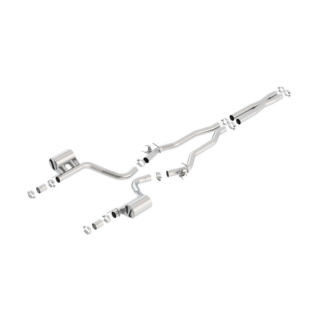BORLA 140669 Cat Back Exhaust System, Charger SRT® Hellcat V8-6.2L SC RWD With imitation MDS, Tip №44, 2015-16, sound ATAK Photo-0