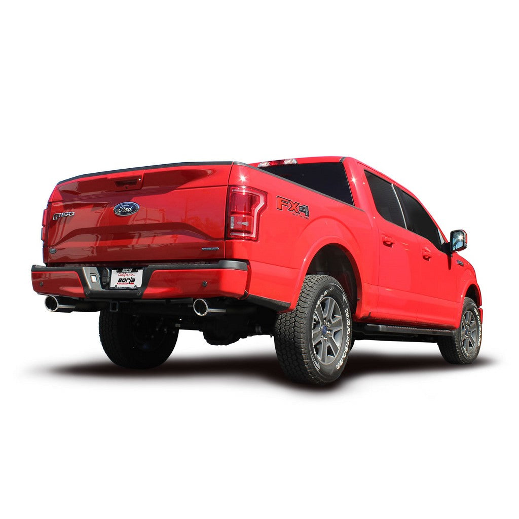 BORLA 140616 Cat Back Exhaust System, F-150 EcoBoost® 2.7 / 3.5L (turbo), V8-5.0L, Ext.Cab, St. Bed (78.8") Crew Cab Short Bed (67.0)(145" WB), Tip №36, 2015-16, sound ATAK Photo-1
