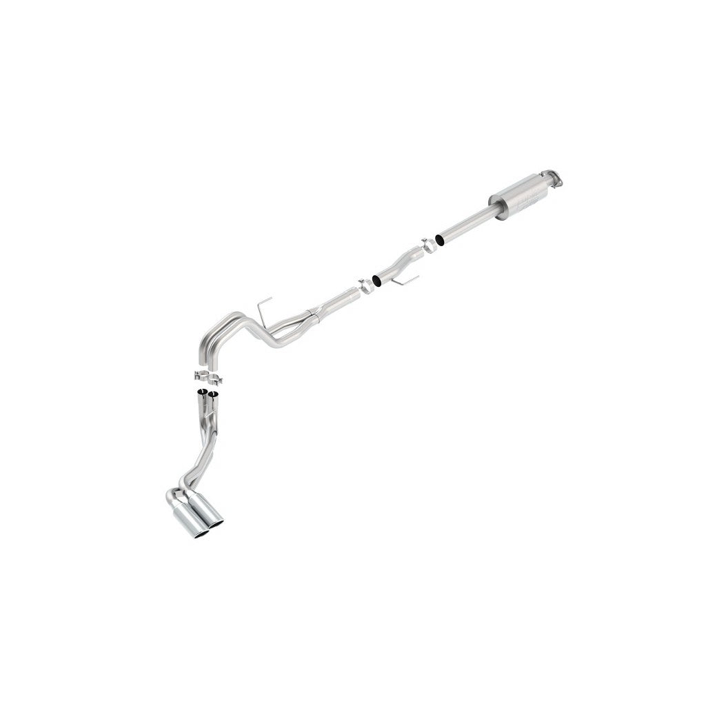 BORLA 140619 Cat Back Exhaust System, F-150 EcoBoost® 2.7 / 3.5L (turbo), V8-5.0L, Ext.Cab, St. Bed (78.8") Crew Cab Short Bed (67.0)(145" WB), Tip №18, 2015-16, sound ATAK Photo-0