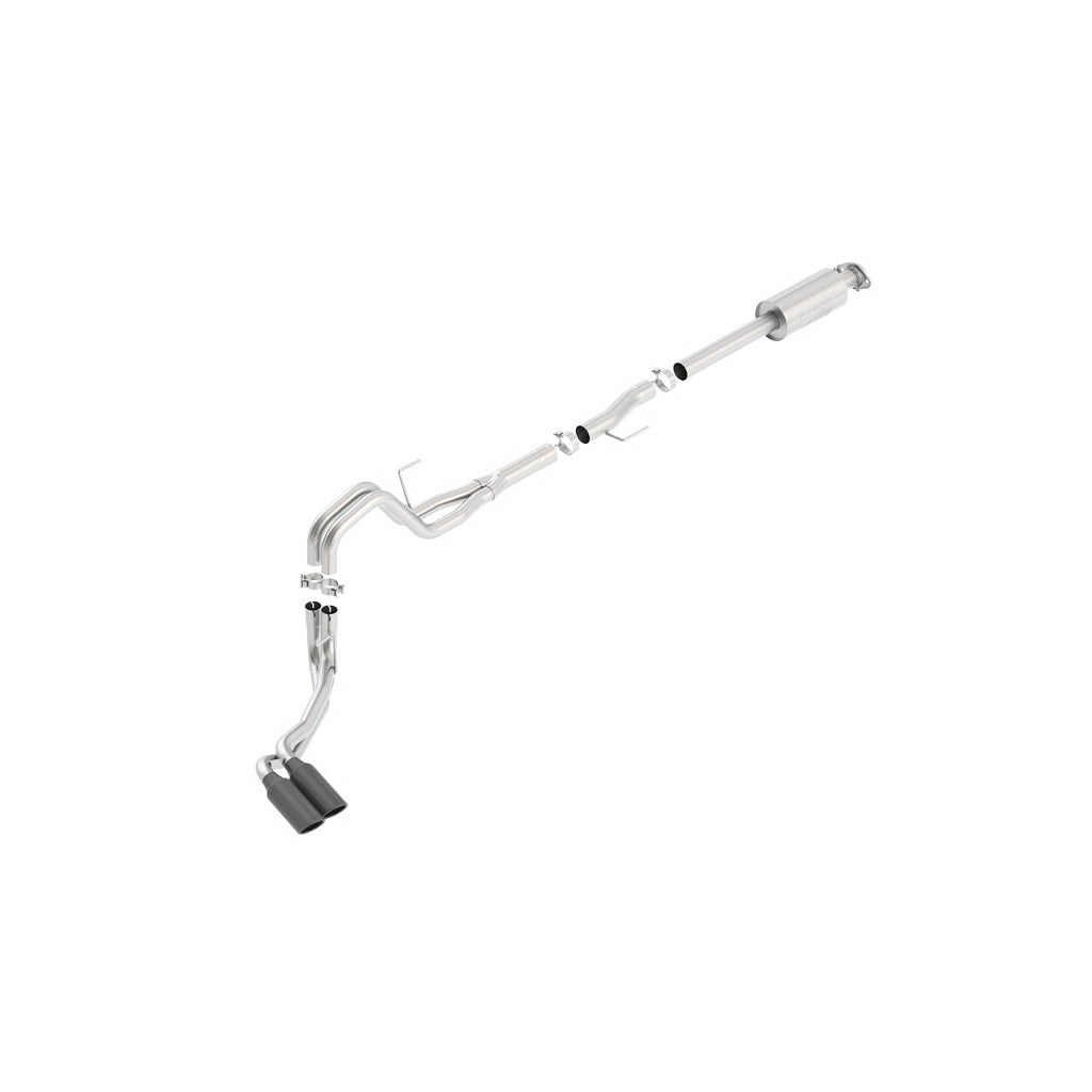 BORLA 140619BC Cat Back Exhaust System, F-150 EcoBoost® 2.7 / 3.5L (turbo), V8-5.0L, Ext.Cab, St. Bed (78.8") Crew Cab Short Bed (67.0)(145" WB), Tip №50, 2015-16, sound ATAK Photo-0