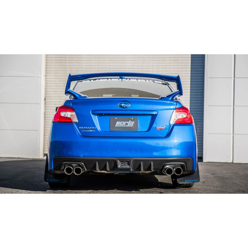 BORLA 140595 Cat Back Exhaust System, Impreza WRX / WRX STI Sedan 2.0L / 2.5L Turbo, 2015-16, sound S-Type Photo-1