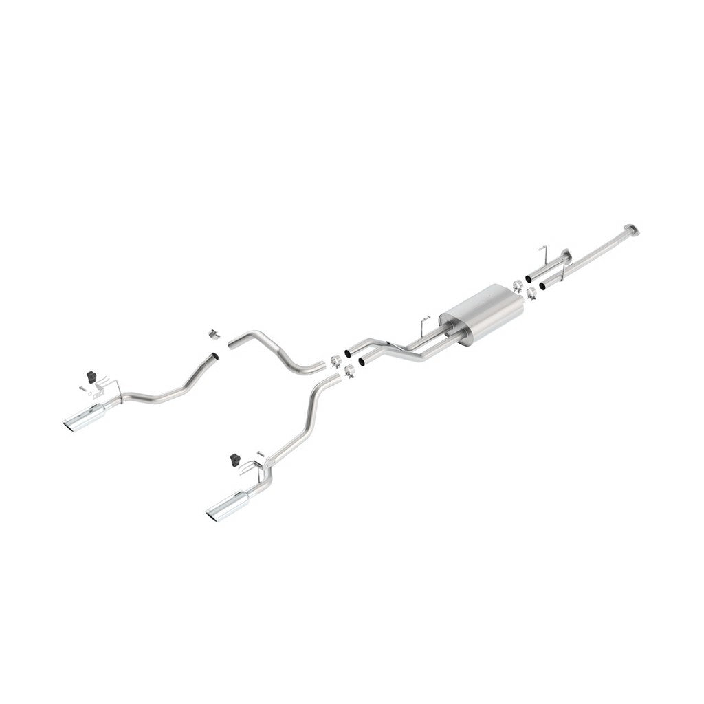 BORLA 140638 Cat Back Exhaust System, Tundra 4.6L / 5.7L V8 Crew Max, Short Bed, Doulble Cab Standard Bed Tip №36, 2014-16, sound Touring Photo-0