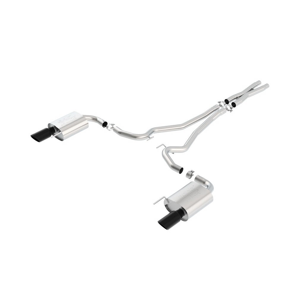 BORLA 140591BC Cat Back Exhaust System, Mustang GT V8-5.0L, Tip №49, 2015-16, sound ATAK Photo-0
