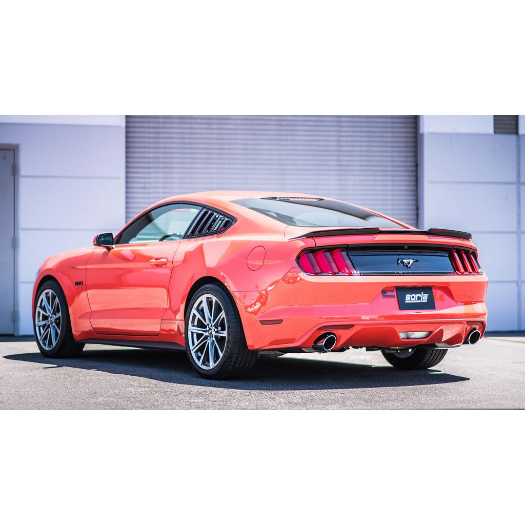 BORLA 140585 Cat Back Exhaust SystemFORD Mustang ECOBOOST 2.3L / V6-3.7L, Tip №36, 2015-16, sound ATAK Photo-1