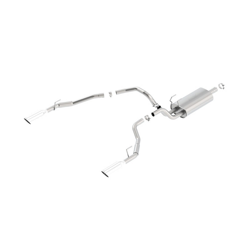 BORLA 140552 Cat Back Exhaust System, Ram 1500 V8-5.7L, Ext. Cab-Standard Bed (76.3") / Crew Cab-Short Bed (67.4") "Through Bumper", Tip №36, 2009-15, sound Touring Photo-0