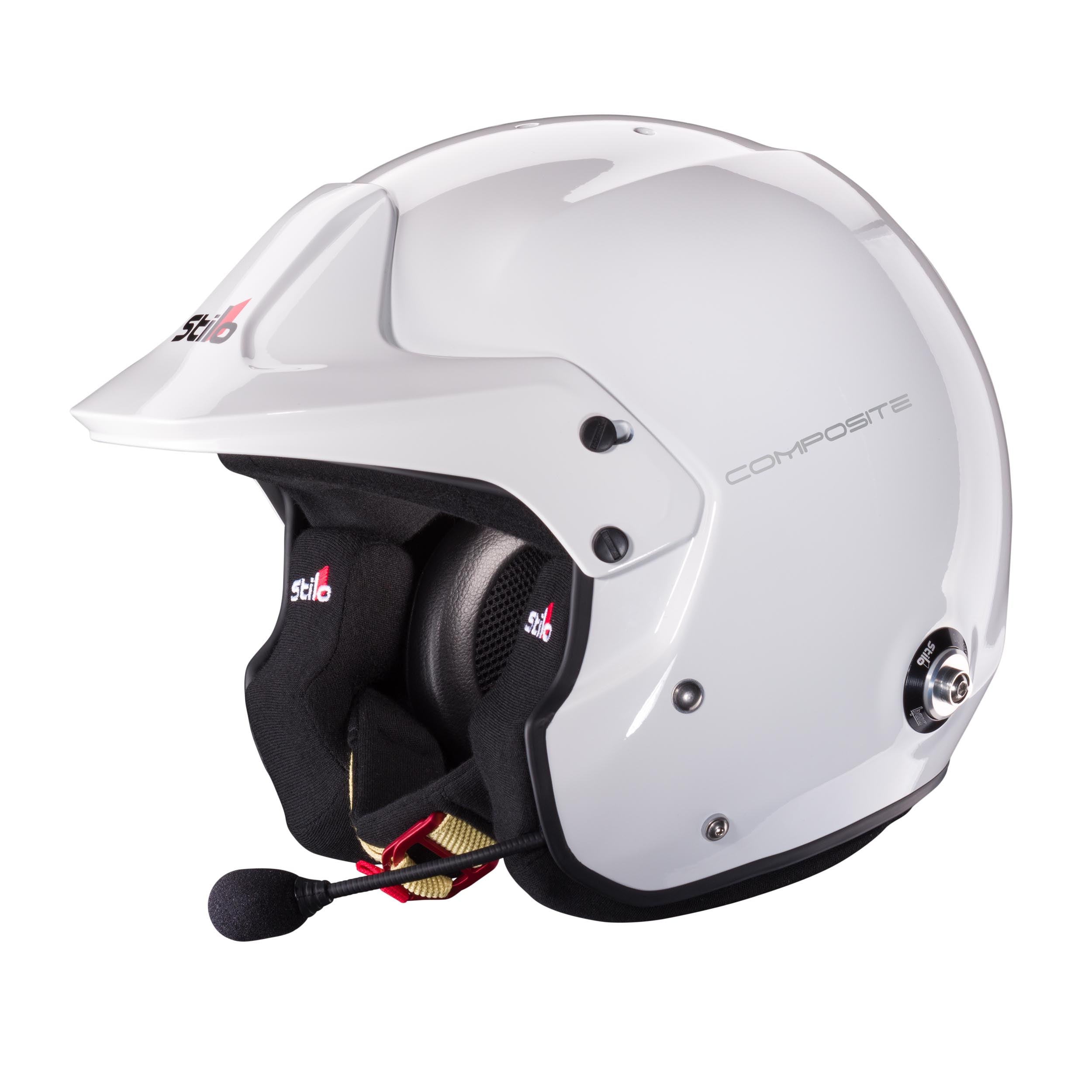 STILO AA0112EG2T610101 Venti TROPHY PLUS Racing helmet, open face, intercom, FIA/Snell 2020, white/black, size 61 Photo-4