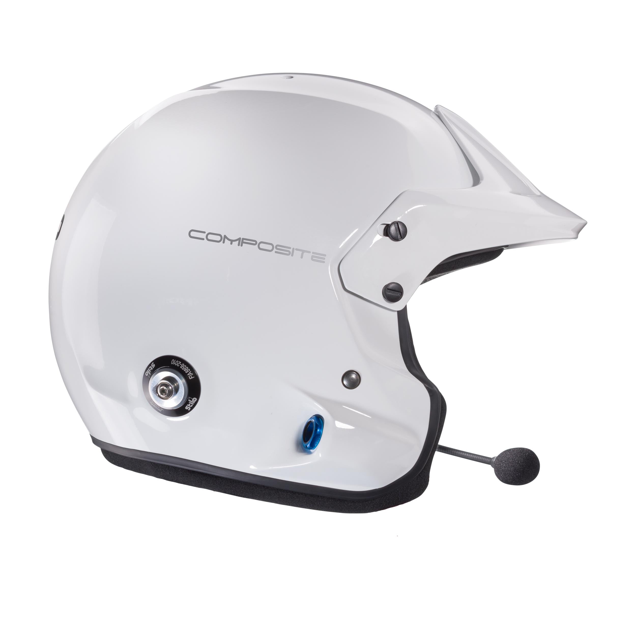 STILO AA0112EG2T580101 Venti TROPHY PLUS Racing helmet, open face, intercom, FIA/Snell 2020, white/black, size 58 Photo-2