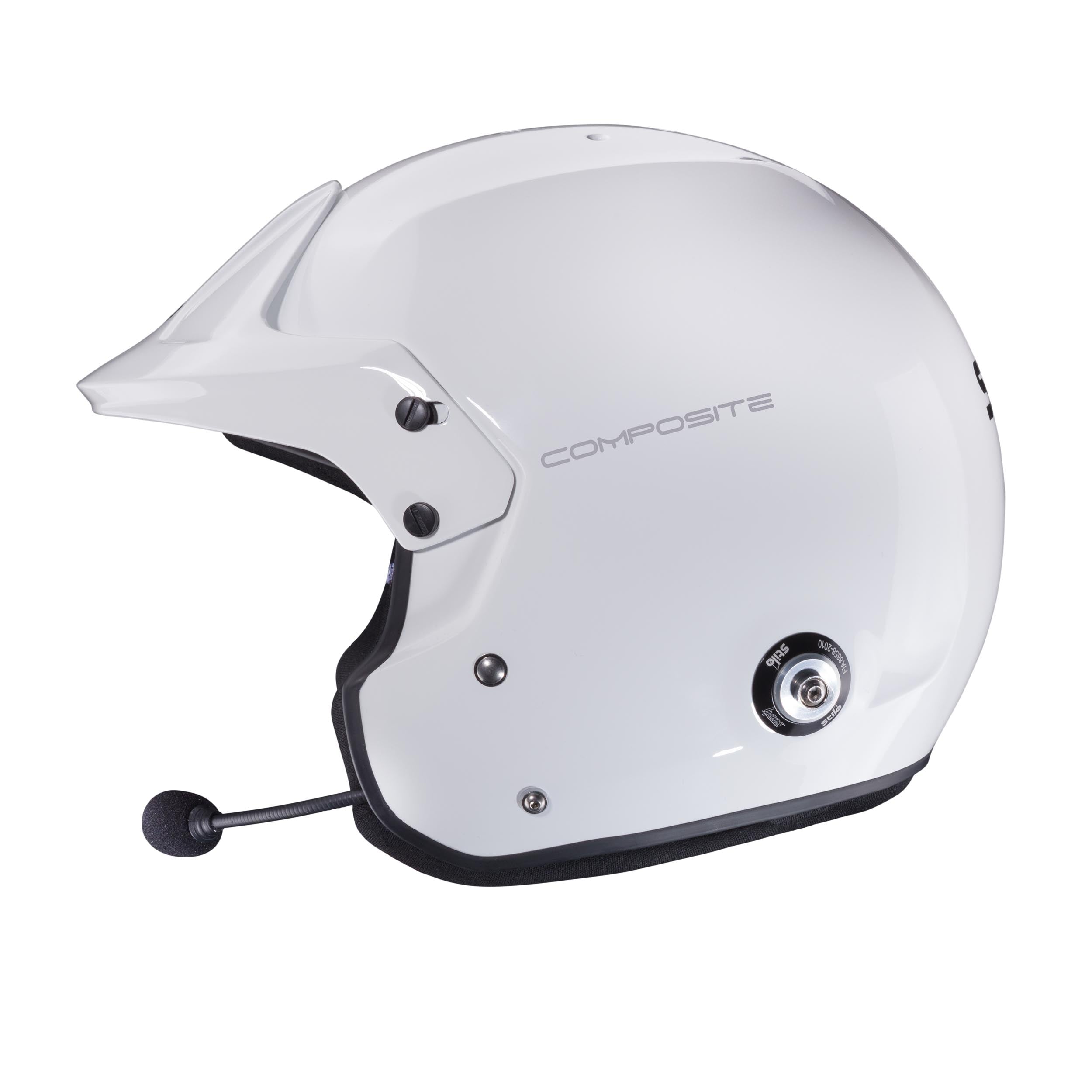 STILO AA0112EG2T580101 Venti TROPHY PLUS Racing helmet, open face, intercom, FIA/Snell 2020, white/black, size 58 Photo-3
