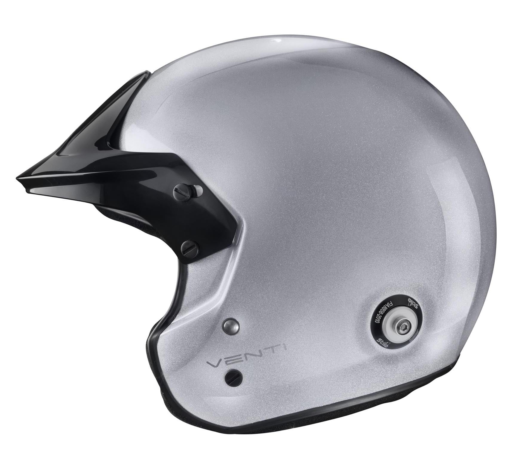 STILO AA0112AG2T54 Venti TROPHY JET Composite Racing helmet, HANS, FIA/SNELL 2020, silver, size 54 Photo-4