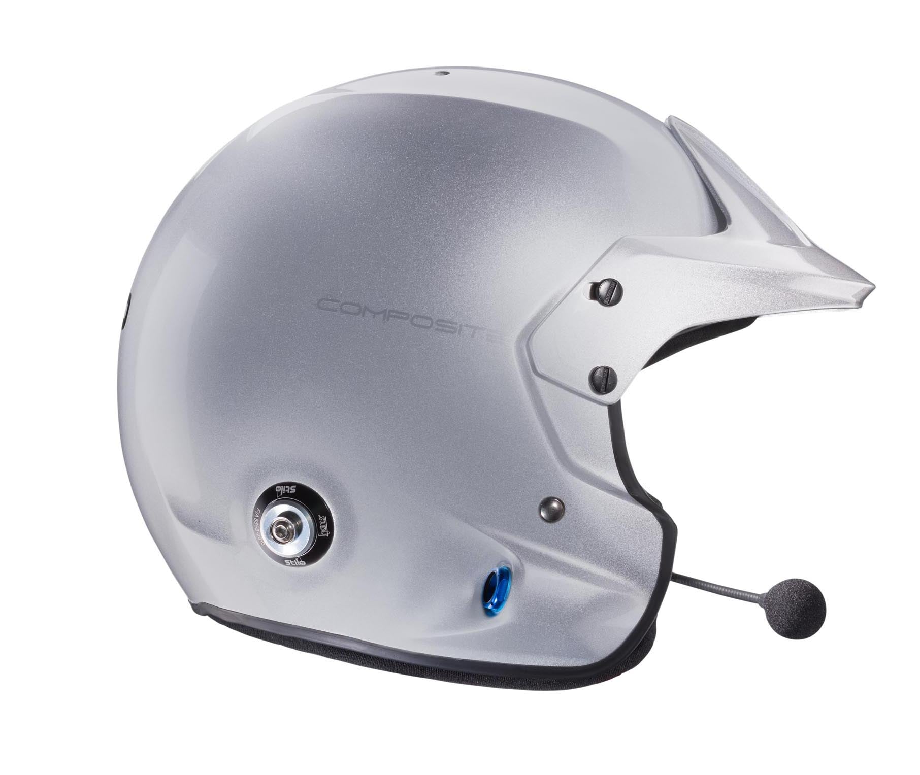STILO AA0112EG2T61 Venti TROPHY PLUS Racing helmet, open face, intercom, FIA/Snell 2020, silver, size 61 Photo-3