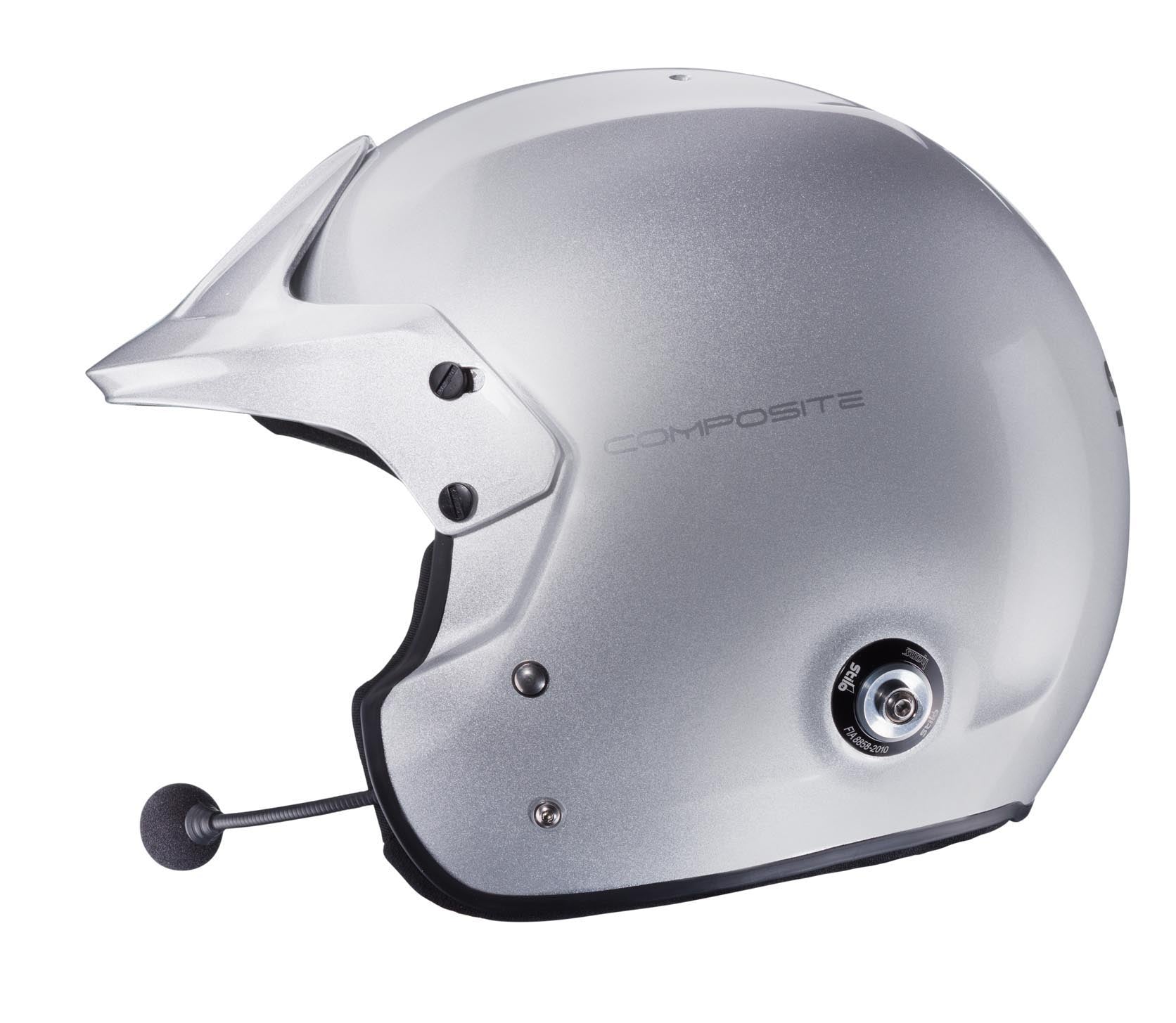 STILO AA0112EG2T54 Venti TROPHY PLUS Racing helmet, open face, intercom, FIA/Snell 2020, silver, size 54 Photo-4