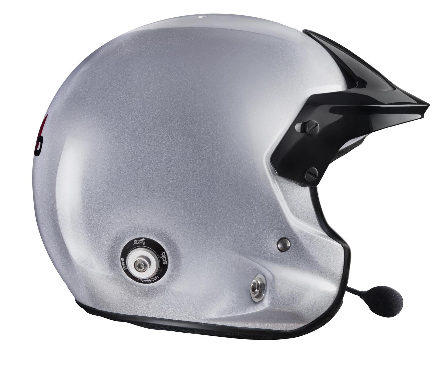 STILO AA0112DG2T59 Venti TROPHY RALLY Composite Racing helmet, HANS clips, FIA/SNELL 2020, silver, size 59 Photo-3