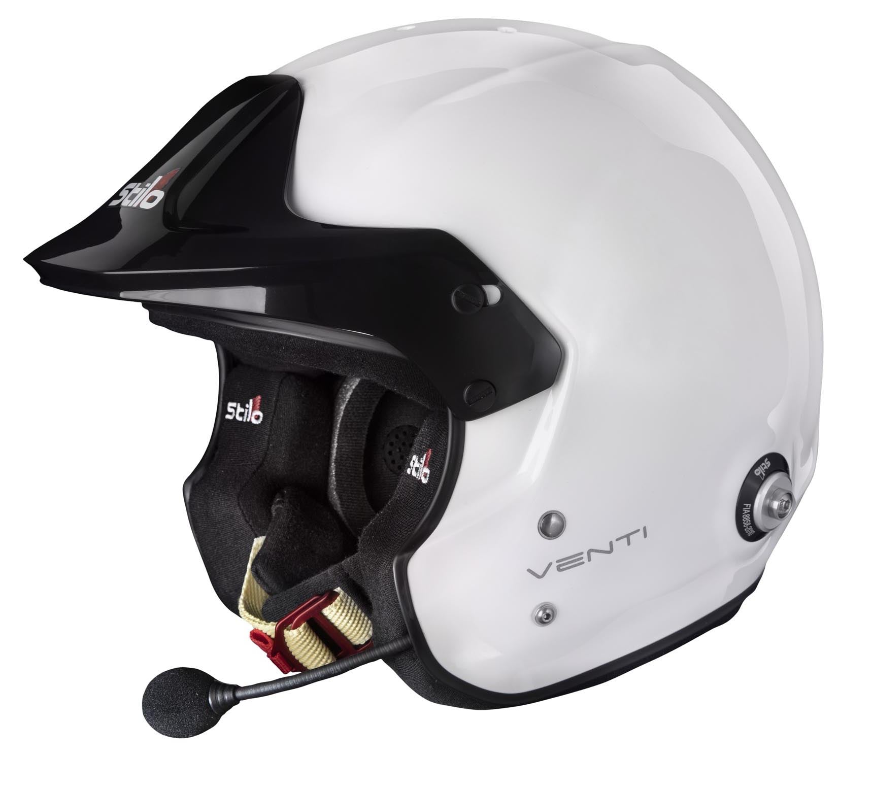 STILO AA0112DG2T610101 Venti TROPHY RALLY Composite Racing helmet, HANS clips, FIA/SNELL 2020, white, size 61 Photo-3