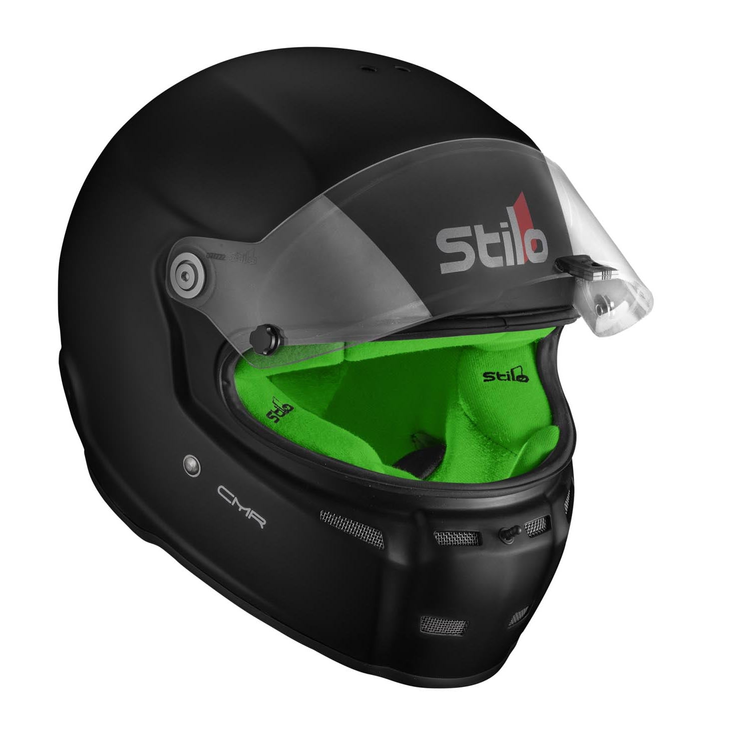 STILO AA0719AH2P59GRE Karting helmet ST5 CMR, Snell CMR2016, matt black/green inner, size 59 Photo-2