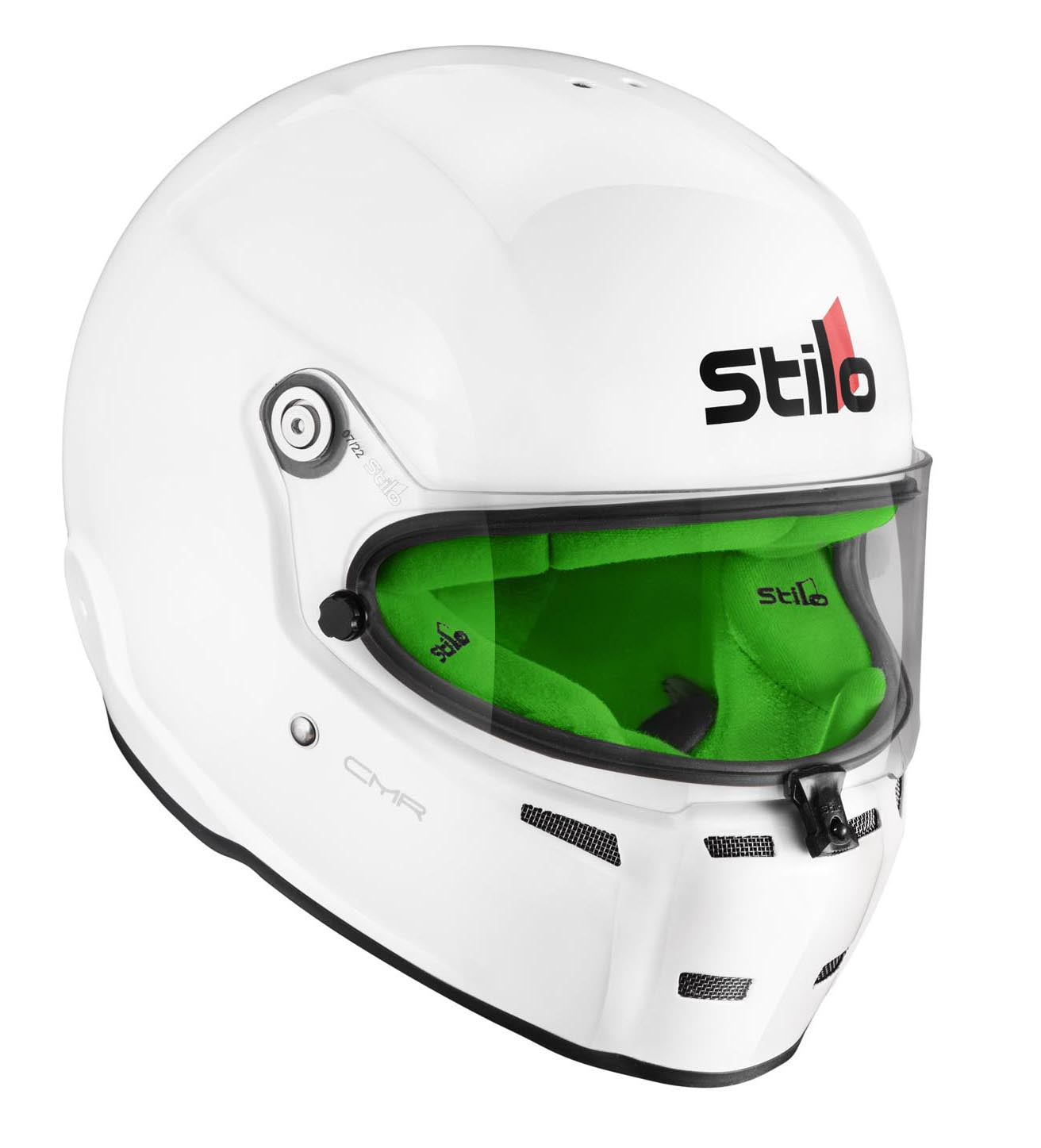STILO AA0721AH2P55GRE Karting helmet ST5 CMR, Snell CMR2016, white/green inner, size 55 Photo-1