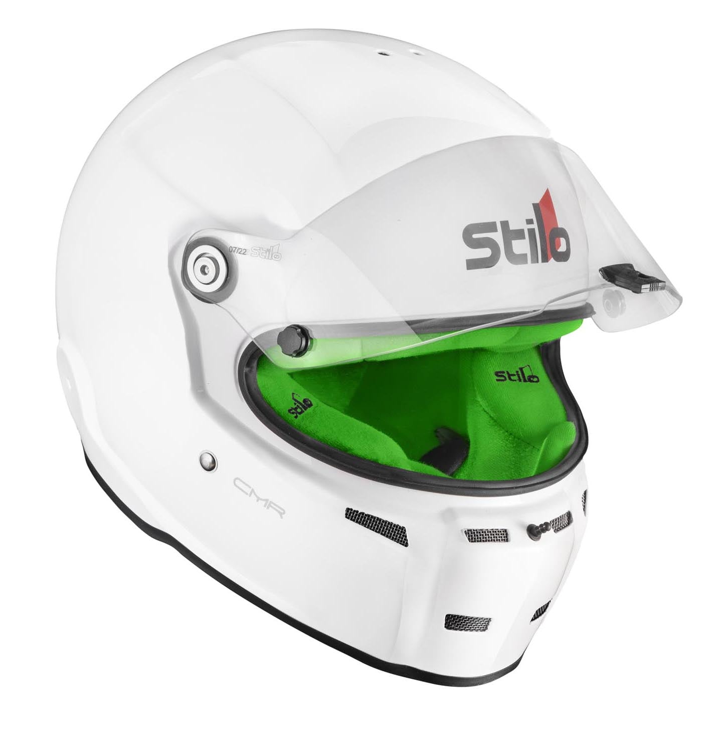 STILO AA0721AH2P59GRE Karting helmet ST5 CMR, Snell CMR2016, white/green inner, size 59 Photo-2