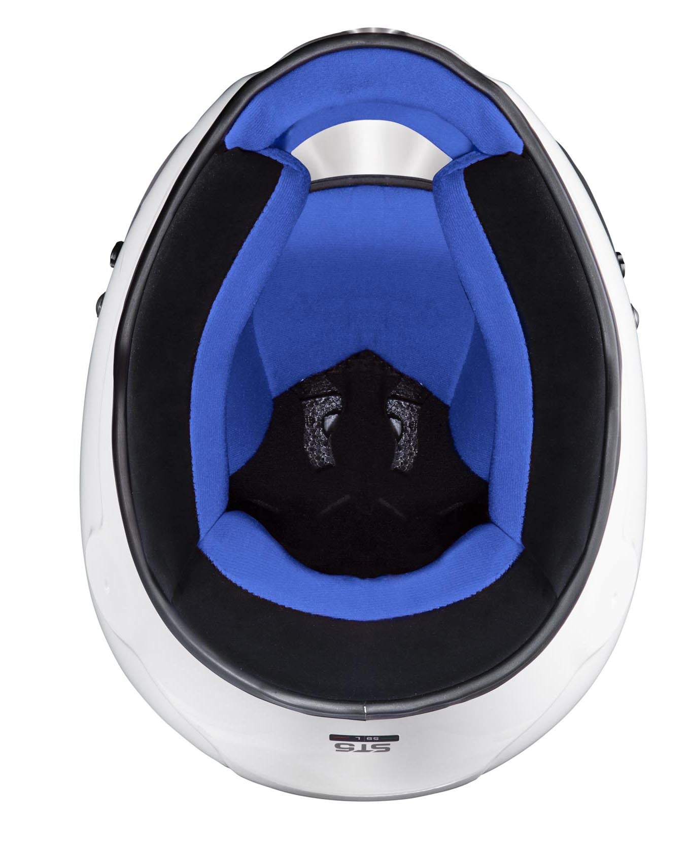 STILO AA0721AH2P57BLU Karting helmet ST5 CMR, Snell CMR2016, white/blue inner, size 57 Photo-5