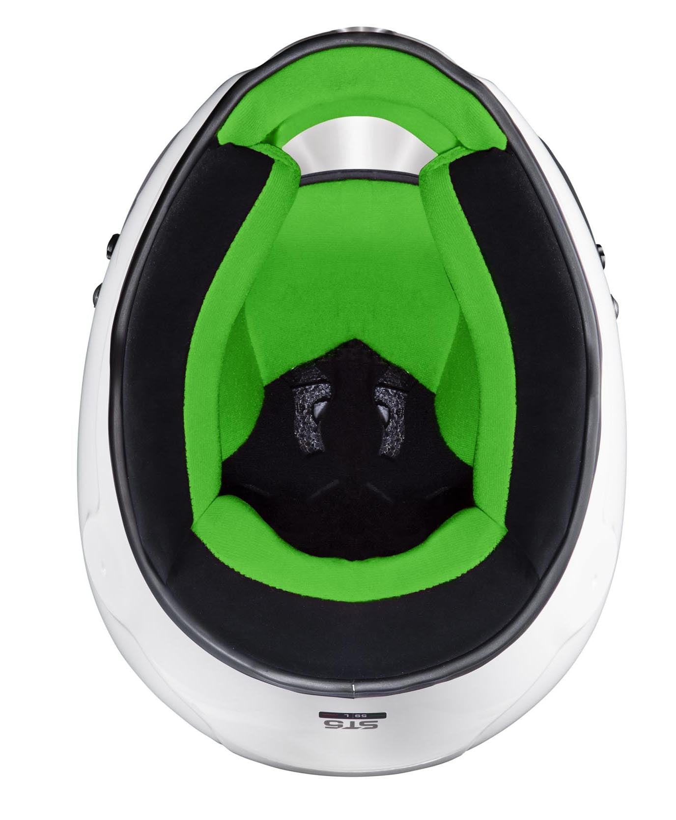 STILO AA0721AH2P56GRE Karting helmet ST5 CMR, Snell CMR2016, white/green inner, size 56 Photo-5