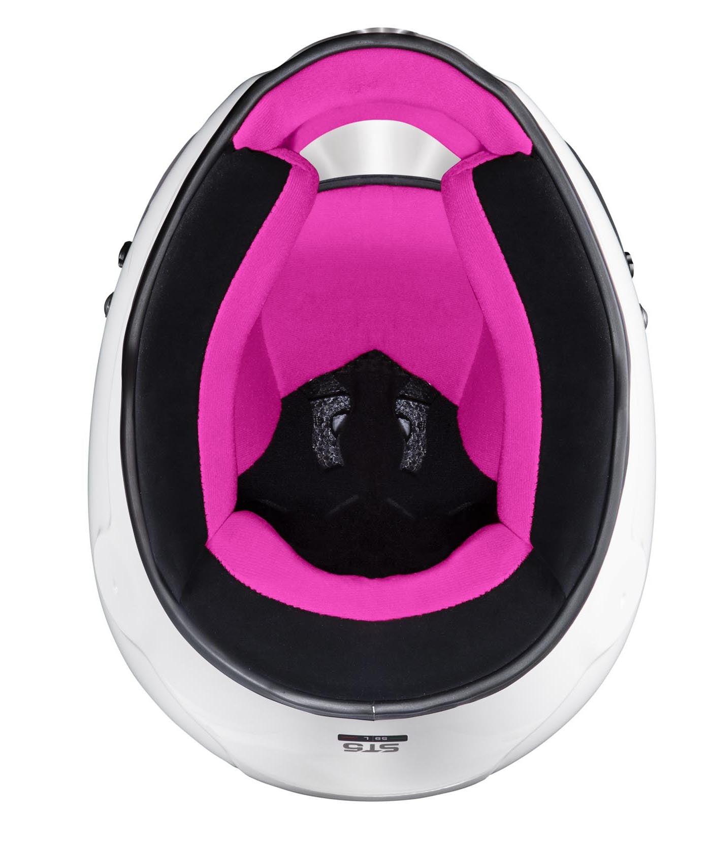 STILO AA0721AH2P57PNK Karting helmet ST5 CMR, Snell CMR2016, white/pink inner, size 57 Photo-5