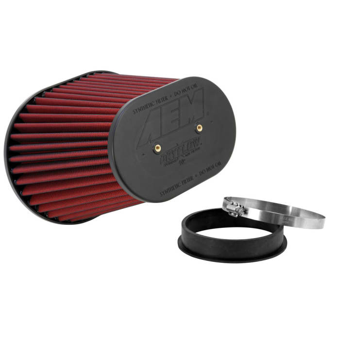 AEM 21-2258DK DryFlow Air Filter TAPERED FLG 5 X 8" DSL OVAL DRYFLOW Photo-0