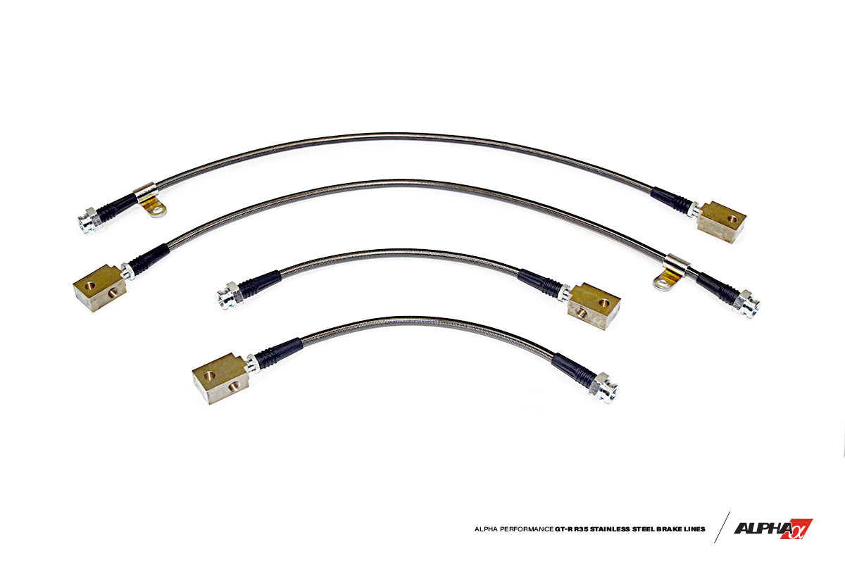 AMS ALP.07.01.0001-2 Race Style Stainless Steel Brake Lines NISSAN R35 GT-R Photo-0